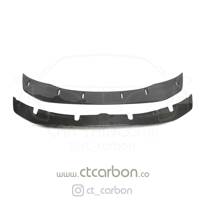 Load image into Gallery viewer, BMW M3/M4 (F80 F82 F83) CARBON FIBRE SPLITTER (2 PIECE) - GTS STYLE - CT Carbon
