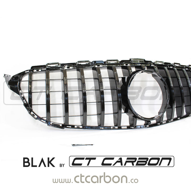 Load image into Gallery viewer, MERCEDES W205 C CLASS 2014-2018 BLACK GRILL (WITHOUT CAMERA) - BLAK BY CT CARBON - CT Carbon
