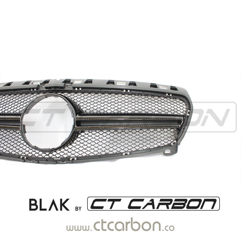 Load image into Gallery viewer, MERCEDES W176 A-CLASS &amp; CLA-CLASS 2010-2016 BLACK GRILL - BLAK BY CT CARBON - CT Carbon
