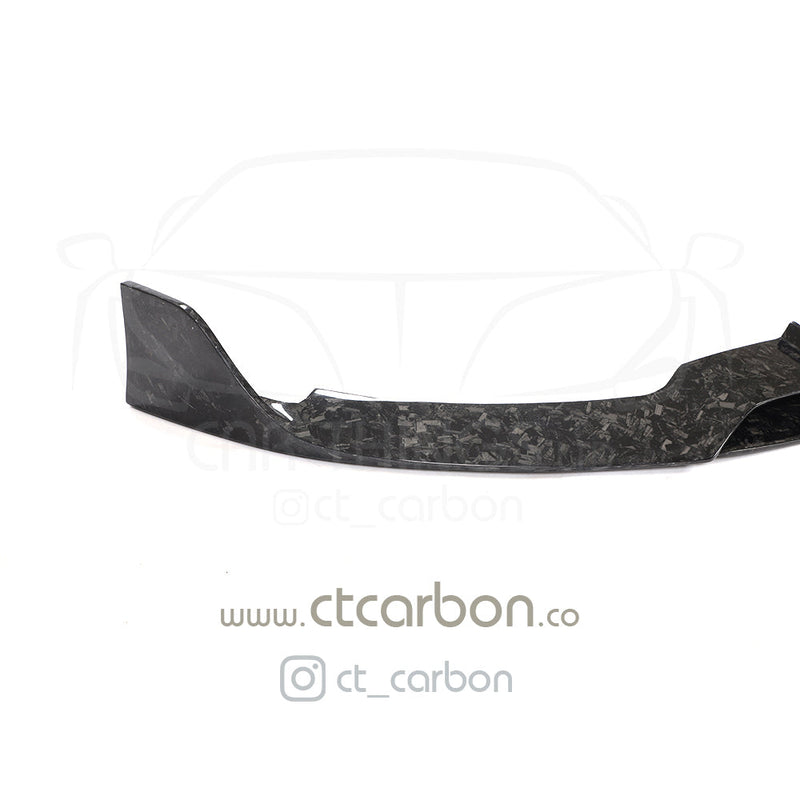 Load image into Gallery viewer, MERCEDES C63 W205 COUPE FORGED CARBON FIBRE SPLITTER - B-STYLE - CT Carbon
