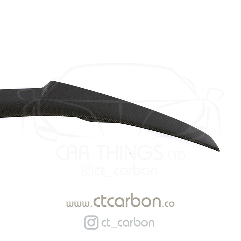 Load image into Gallery viewer, BMW M3 F80 &amp; F30 3 SERIES CARBON FIBRE SPOILER - V STYLE - CT Carbon
