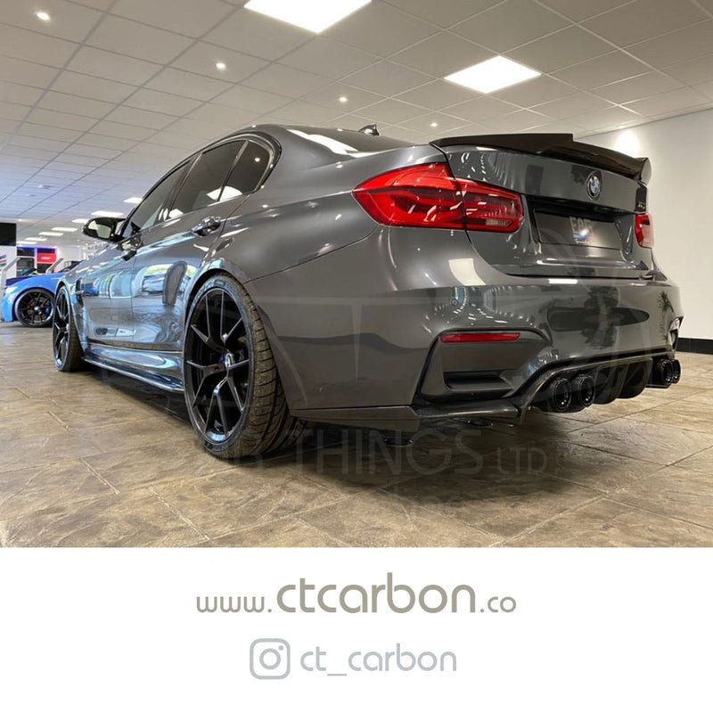 Load image into Gallery viewer, BMW M3 F80 &amp; F30 3 SERIES CARBON FIBRE SPOILER - V STYLE - CT Carbon
