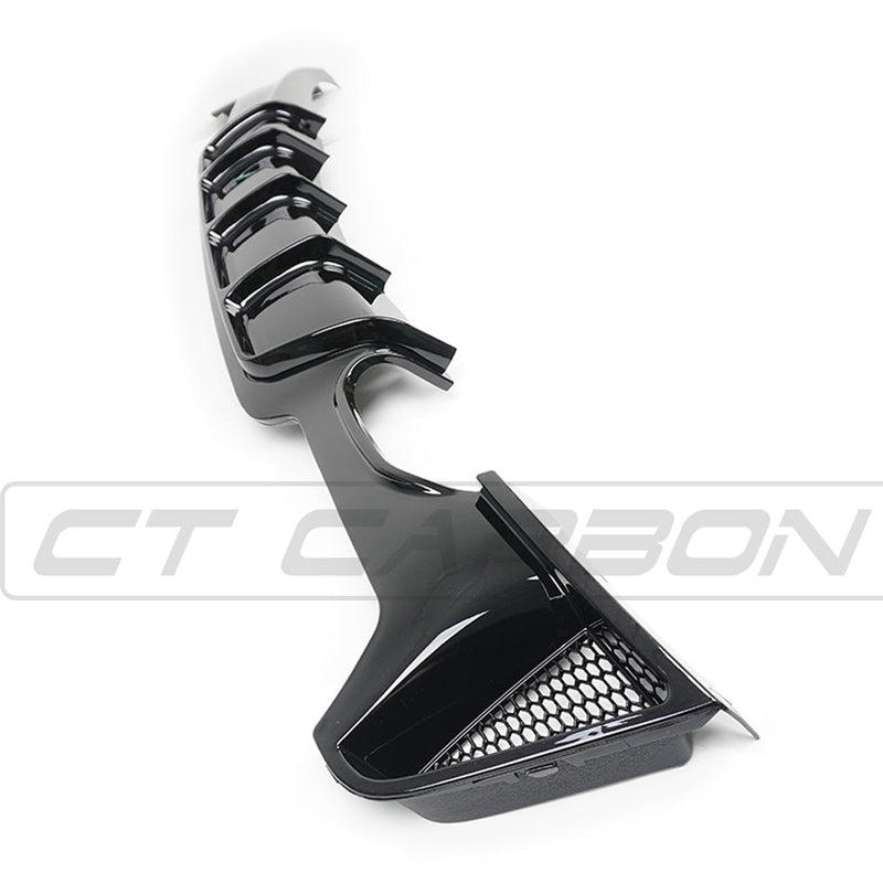 Load image into Gallery viewer, BMW 4 Series F32/F33/F36 Gloss Black Twin Left Exhaust Diffuser - BLAK BY CT CARBON
