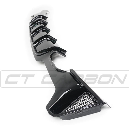 BMW 4 Series F32/F33/F36 Gloss Black Twin Left Exhaust Diffuser - BLAK BY CT CARBON