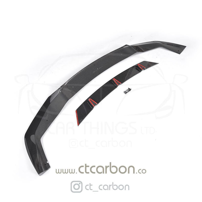 Load image into Gallery viewer, BMW M2 F87 N55(OG) CARBON FIBRE SPLITTER - V-STYLE - CT Carbon
