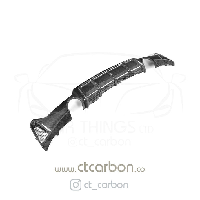 BMW F32 & F33 4 SERIES CARBON FIBRE DIFFUSER - MP STYLE - DUAL EXHAUST - CT Carbon