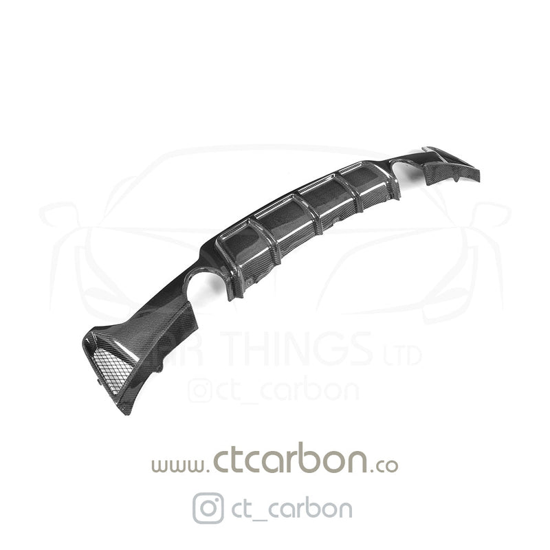 Load image into Gallery viewer, BMW F32 &amp; F33 4 SERIES CARBON FIBRE DIFFUSER - MP STYLE - DUAL EXHAUST - CT Carbon
