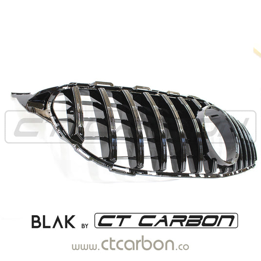 MERCEDES W205 C CLASS 2014-2018 BLACK GRILL (WITHOUT CAMERA) - BLAK BY CT CARBON - CT Carbon