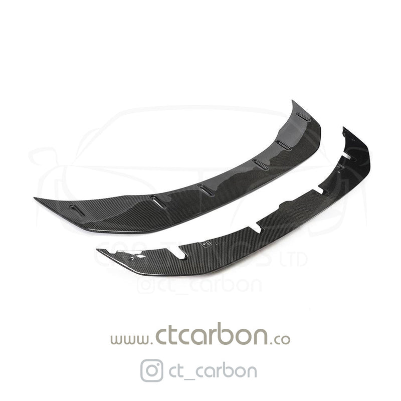 Load image into Gallery viewer, BMW M3/M4 (F80 F82 F83) CARBON FIBRE SPLITTER (2 PIECE) - GTS STYLE - CT Carbon
