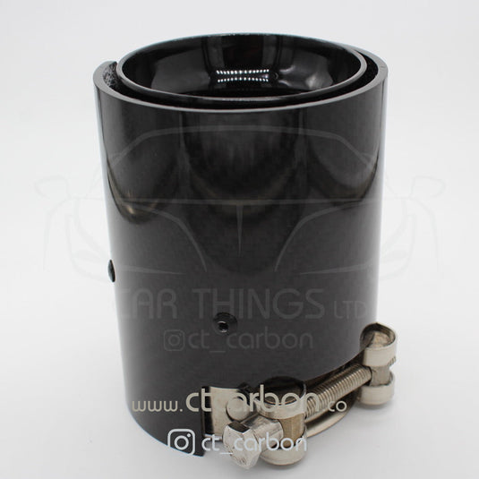 BMW CARBON EXHAUST TIPS 135i/140i/235i/240i/335i/340i/435i/440i - BLACK (SET OF 2) - CT Carbon