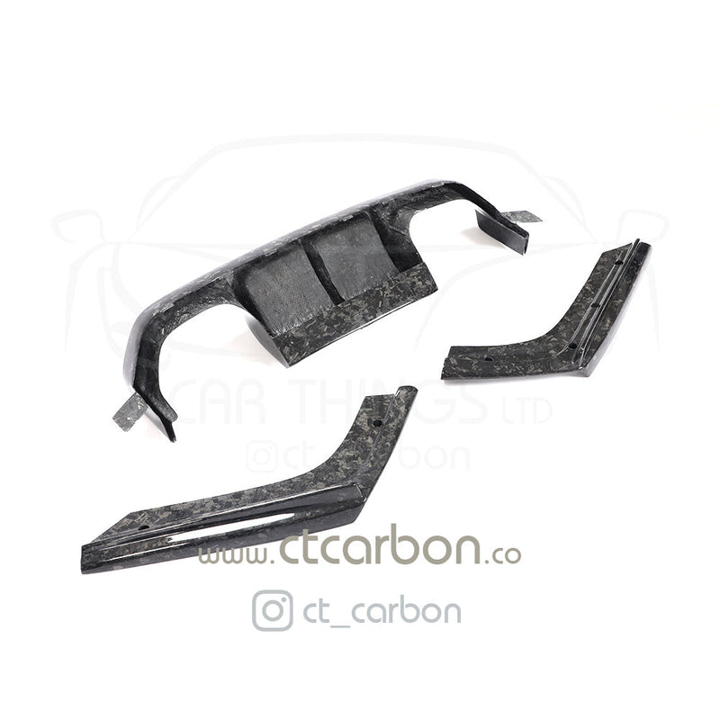 Load image into Gallery viewer, BMW M3/M4 (F80 F82 F83) FORGED CARBON FIBRE DIFFUSER - V STYLE - CT Carbon
