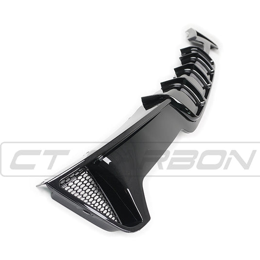 BMW 4 Series F32/F33/F36 Gloss Black Twin Left Exhaust Diffuser - BLAK BY CT CARBON