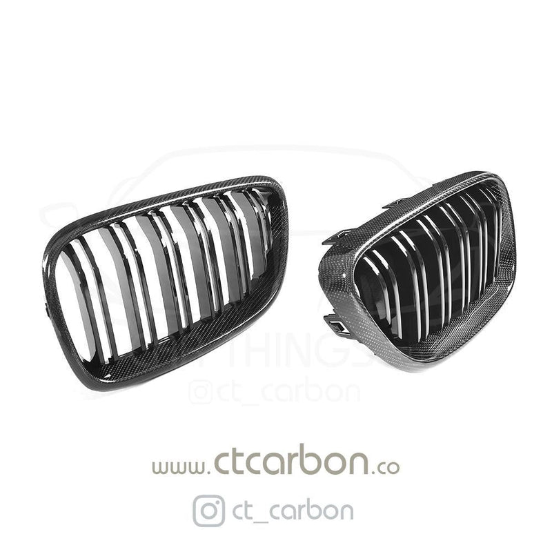 Load image into Gallery viewer, BMW M2/2 SERIES F87/F22 CARBON FIBRE GRILLS - CT Carbon
