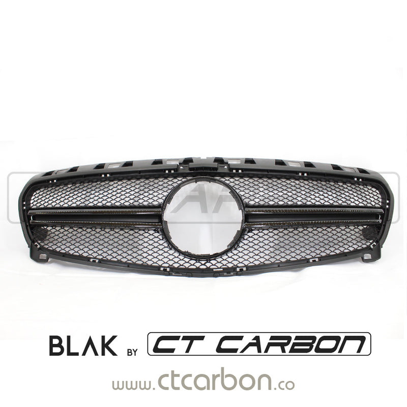 Load image into Gallery viewer, MERCEDES W176 A-CLASS &amp; CLA-CLASS 2010-2016 BLACK GRILL - BLAK BY CT CARBON - CT Carbon
