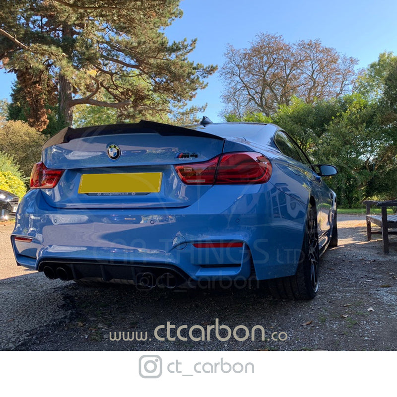 Load image into Gallery viewer, BMW M4 F82 CARBON FIBRE SPOILER - V STYLE - CT Carbon
