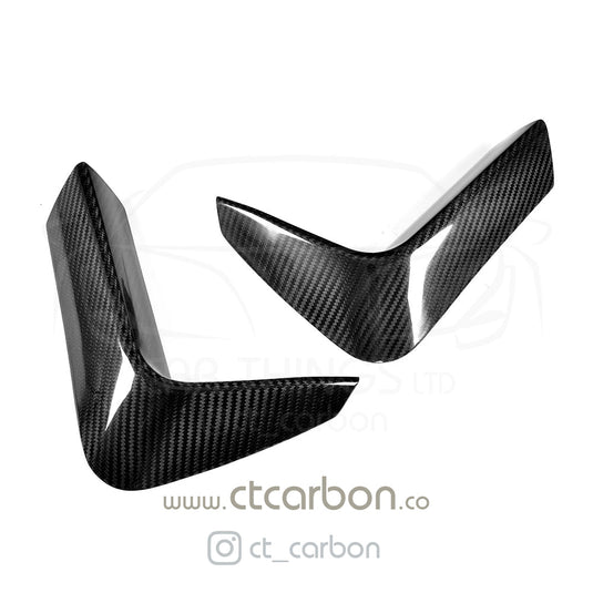 BMW M3 & M4 F80 F81 F82 REAR CARBON FIBRE BUMPER CANARDS - CT Carbon