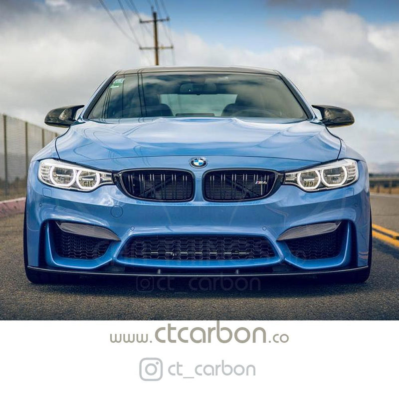 Load image into Gallery viewer, BMW M3/M4 (F80 F82 F83) UPPER FRONT CARBON FIBRE CANARDS - CT Carbon
