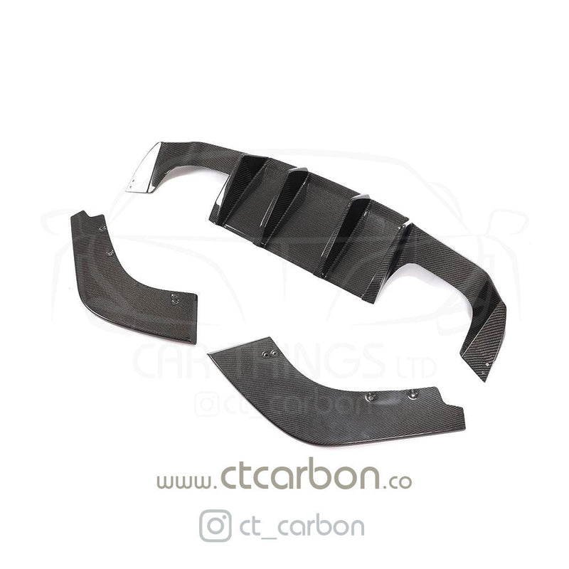 Load image into Gallery viewer, BMW M2 / M2C F87 CARBON FIBRE DIFFUSER - V STYLE - CT Carbon
