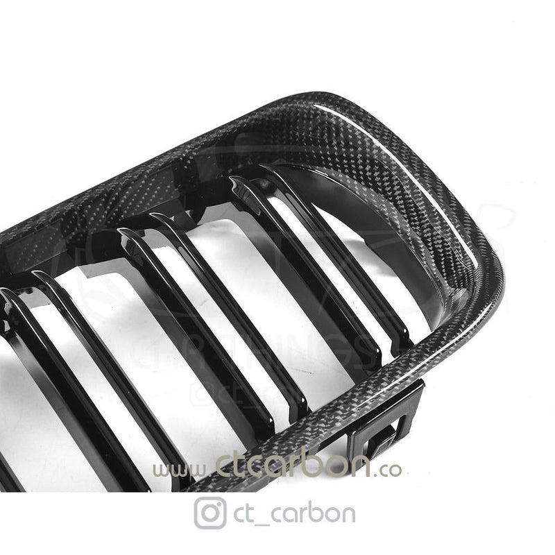 Load image into Gallery viewer, BMW M3/M4 (F80 F82 F83) CARBON FIBRE GRILLS - CT Carbon
