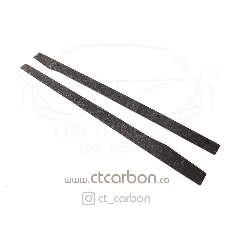 Load image into Gallery viewer, MERCEDES C63/C63S W205 COUPE &amp; SALOON FORGED CARBON FIBRE SIDE SKIRTS - D STYLE - CT Carbon
