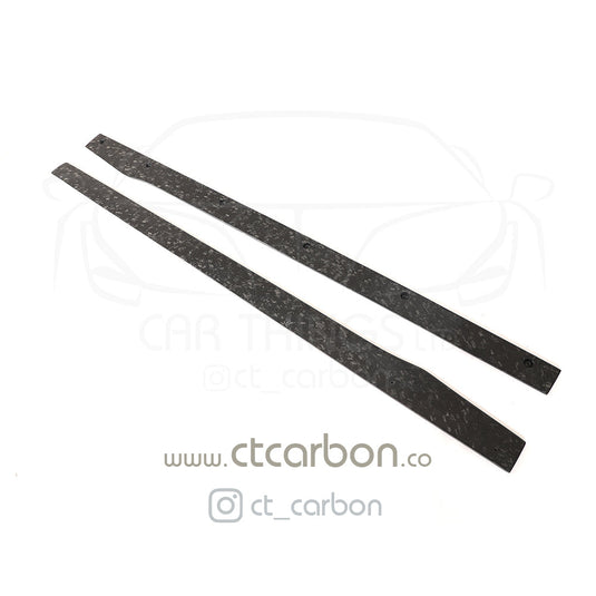 MERCEDES C63/C63S W205 COUPE & SALOON FORGED CARBON FIBRE SIDE SKIRTS - D STYLE - CT Carbon