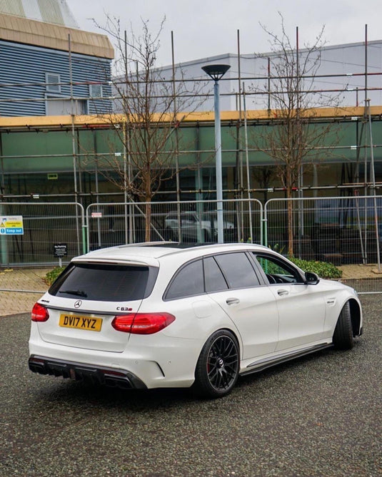 MERCEDES W205 C63 & C63S SALOON 4DR CARBON FIBRE DIFFUSER & EXHAUST TIPS - B STYLE - CT Carbon