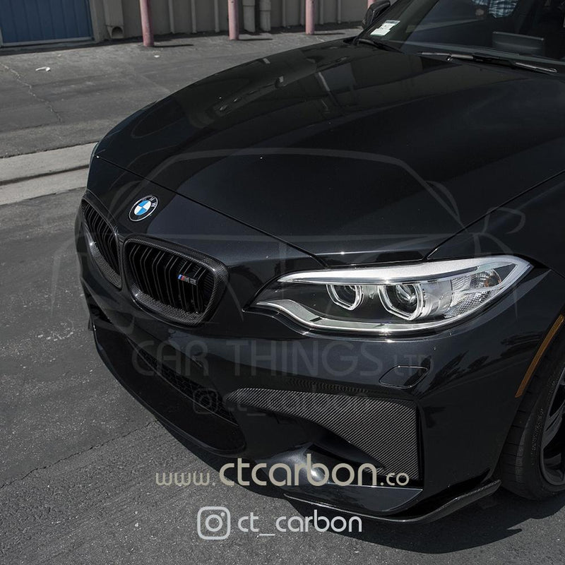 Load image into Gallery viewer, BMW M2/2 SERIES F87/F22 CARBON FIBRE GRILLS - CT Carbon
