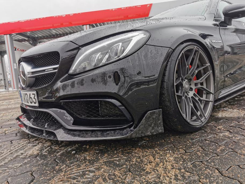 Load image into Gallery viewer, MERCEDES C63 W205 COUPE FORGED CARBON FIBRE SPLITTER - B-STYLE - CT Carbon
