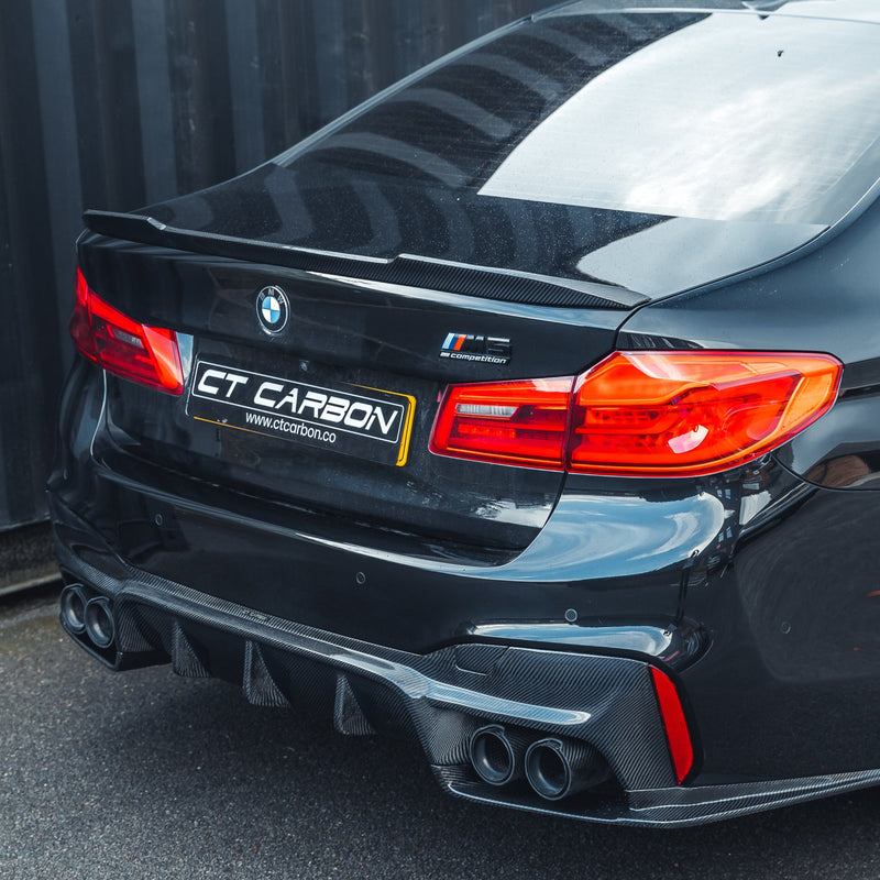 Load image into Gallery viewer, BMW F90 M5 CARBON FIBRE EXHAUST TIPS - BLACK x4
