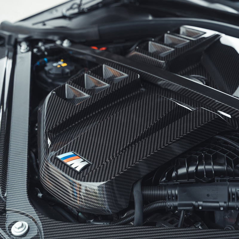 Load image into Gallery viewer, BMW M2 M3 &amp; M4 G87/G80/G81/G82/G83 CARBON FIBRE ENGINE DRESS UP KIT V2
