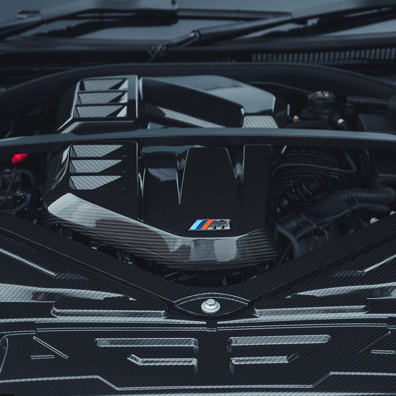 Load image into Gallery viewer, BMW M2 M3 &amp; M4 G87/G80/G81/G82/G83 CARBON FIBRE ENGINE DRESS UP KIT V2
