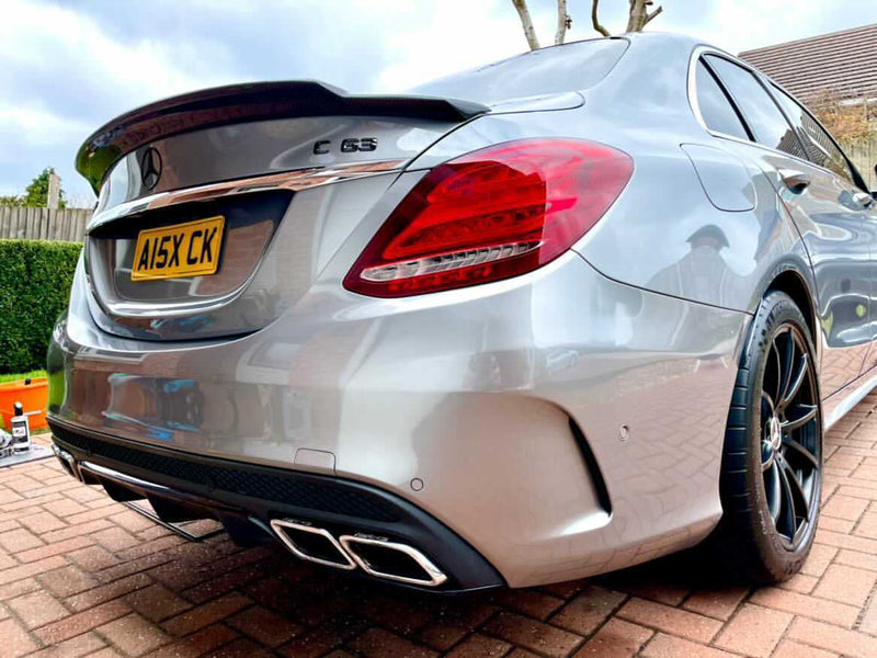 Load image into Gallery viewer, MERCEDES W205 C63 &amp; C63S COUPE 2DR CARBON SPOILER - DUCK TAIL CT DESIGN - CT Carbon
