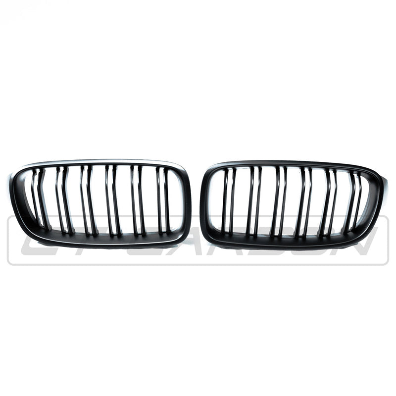 Load image into Gallery viewer, BMW 3 SERIES F30 MATTE BLACK DOUBLE SLAT GRILLES
