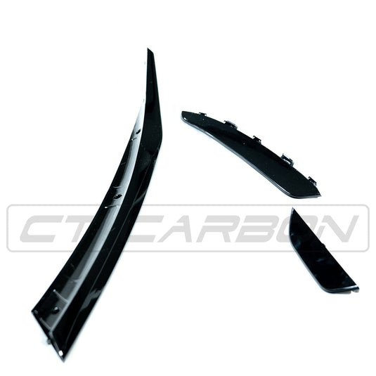 MERCEDES A-CLASS V177 & W177 GLOSS BLACK SPLITTER & CANARDS