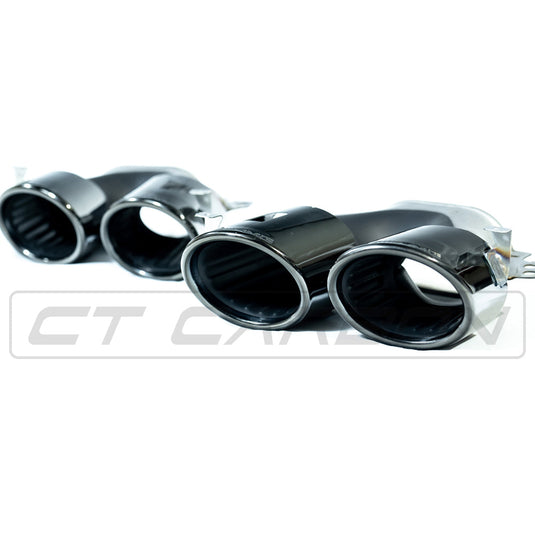 MERCEDES A-CLASS W177 GLOSS BLACK QUAD TIP DIFFUSER