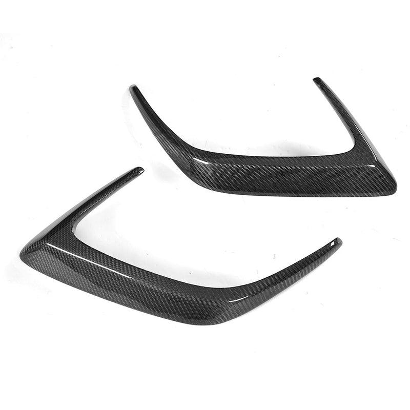 Load image into Gallery viewer, MERCEDES W205 C63 &amp; C63S COUPE 2DR REAR BUMPER CARBON FIBRE CANARDS - CT Carbon
