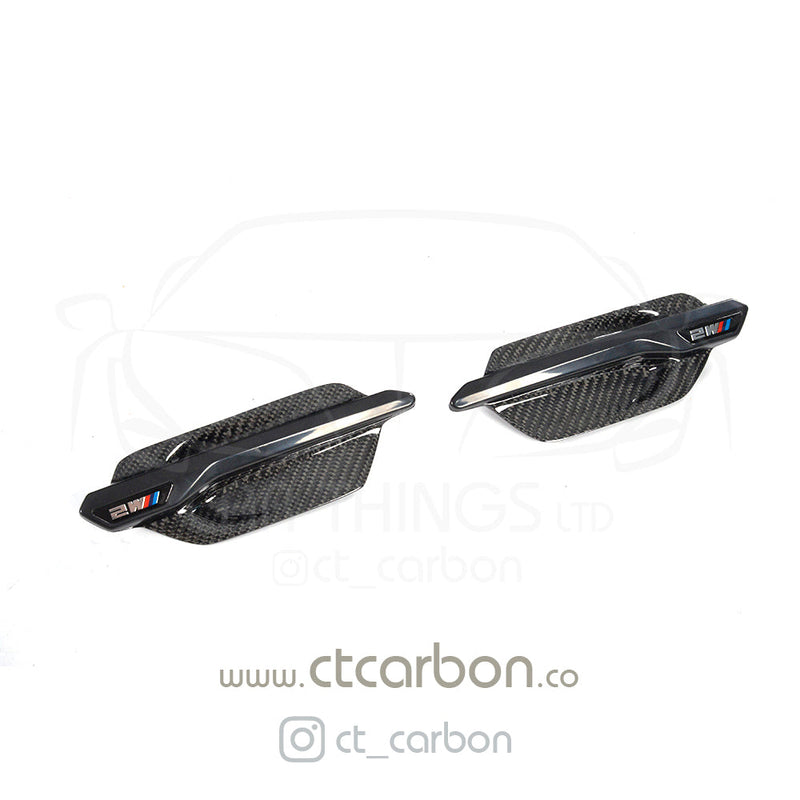 Load image into Gallery viewer, BMW M2 / M2C F87 CARBON FIBRE SIDE VENTS - CT Carbon
