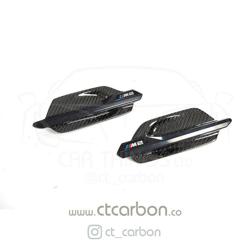 Load image into Gallery viewer, BMW M2 / M2C F87 CARBON FIBRE SIDE VENTS - CT Carbon
