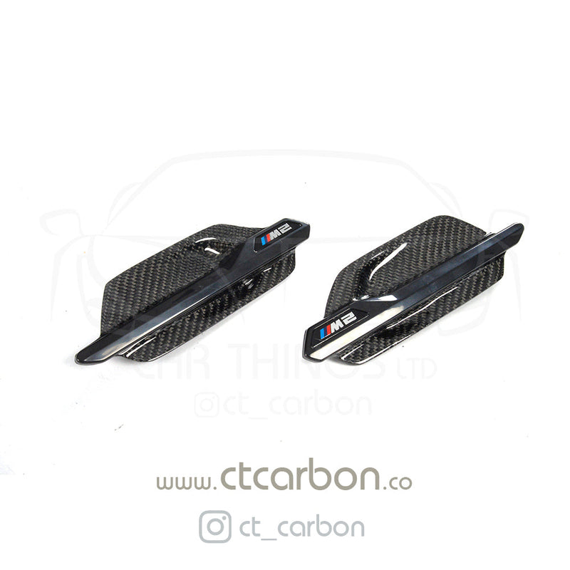 Load image into Gallery viewer, BMW M2 / M2C F87 CARBON FIBRE SIDE VENTS - CT Carbon
