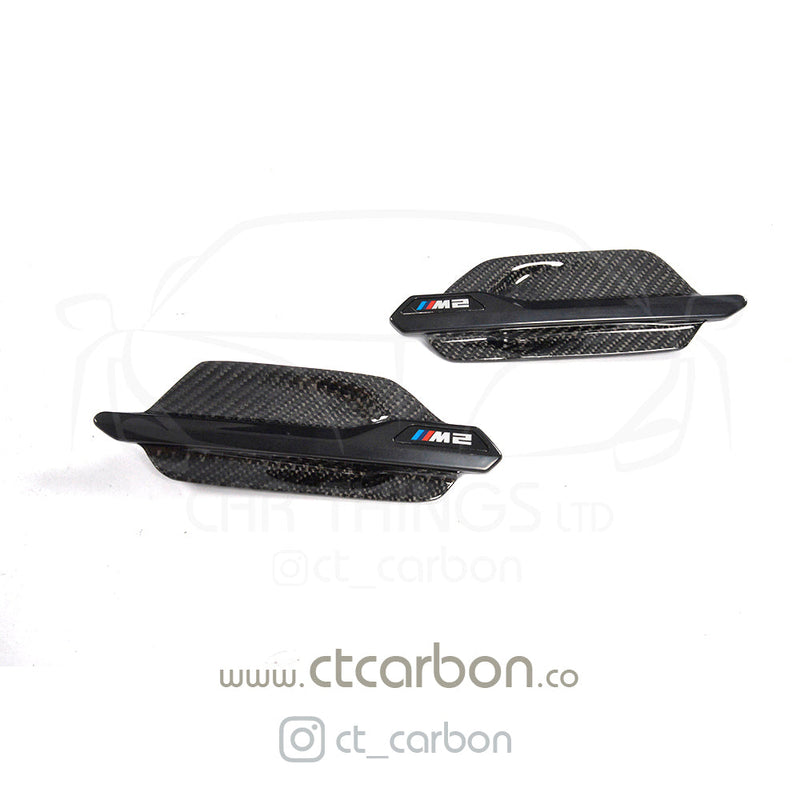 Load image into Gallery viewer, BMW M2 / M2C F87 CARBON FIBRE SIDE VENTS - CT Carbon
