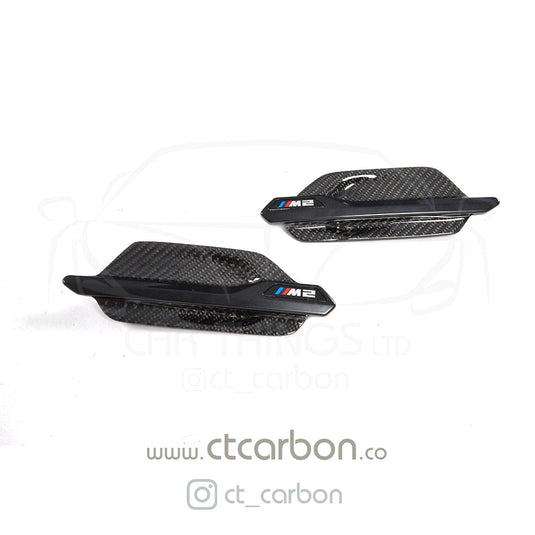 BMW M2 / M2C F87 CARBON FIBRE SIDE VENTS - CT Carbon