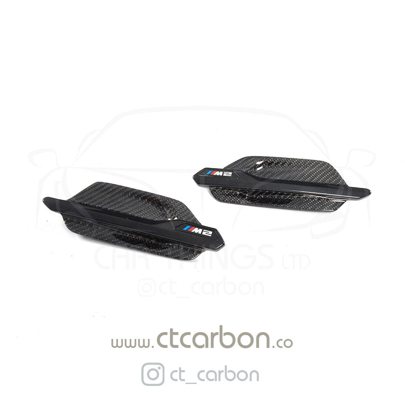 Load image into Gallery viewer, BMW M2 / M2C F87 CARBON FIBRE SIDE VENTS - CT Carbon
