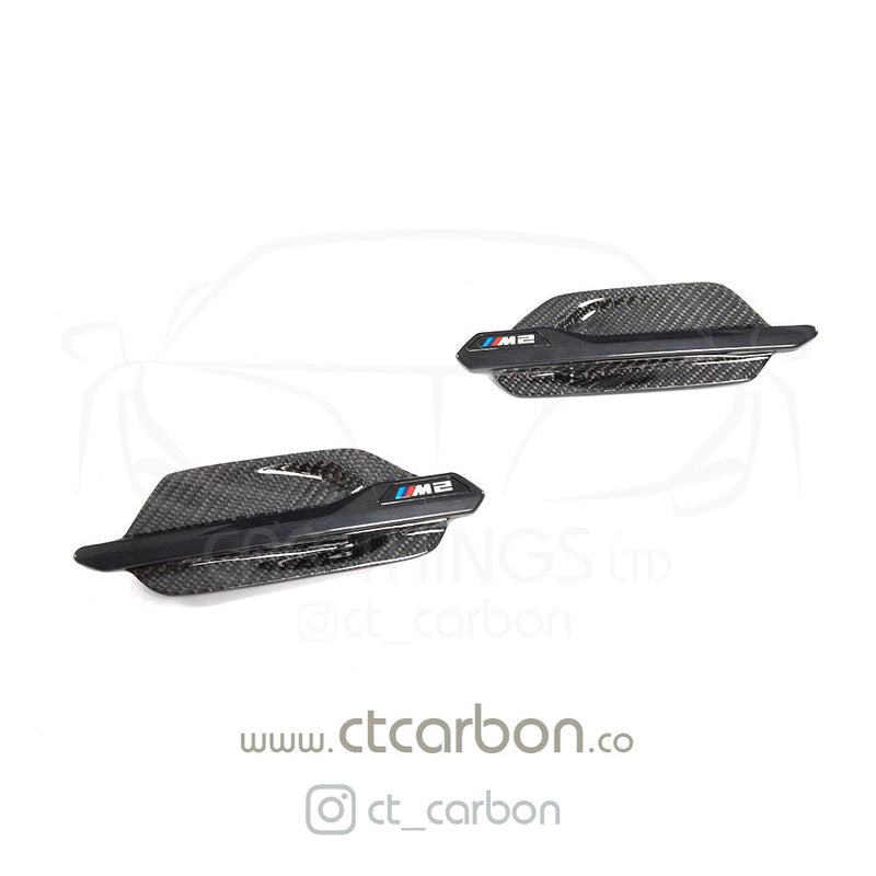 Load image into Gallery viewer, BMW M2 / M2C F87 CARBON FIBRE SIDE VENTS - CT Carbon
