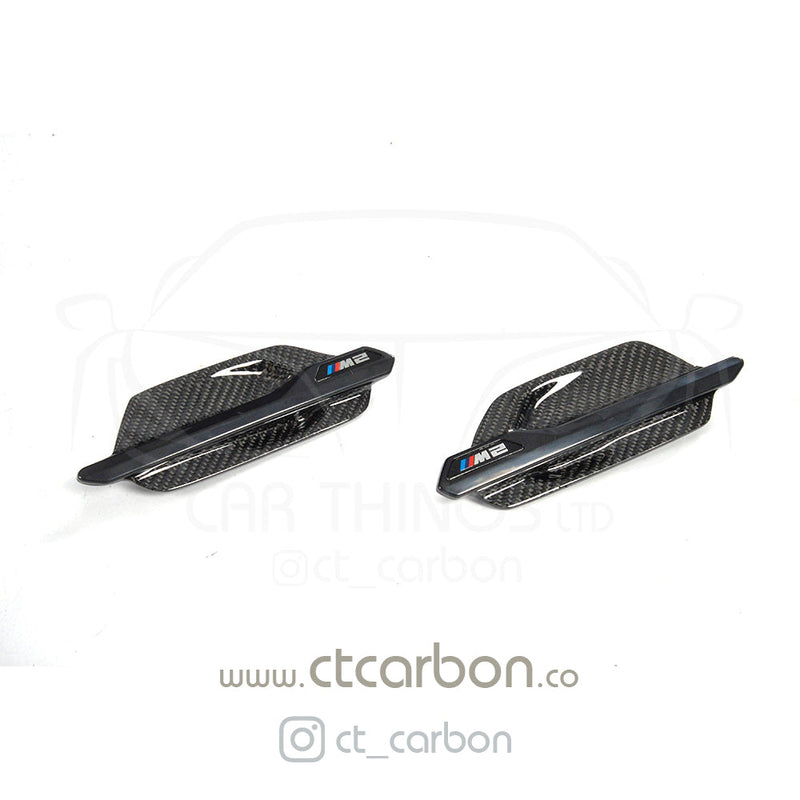 Load image into Gallery viewer, BMW M2 / M2C F87 CARBON FIBRE SIDE VENTS - CT Carbon
