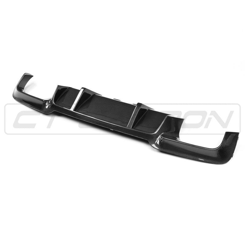 Load image into Gallery viewer, BMW F10 M5 CARBON FIBRE DIFFUSER - V STYLE
