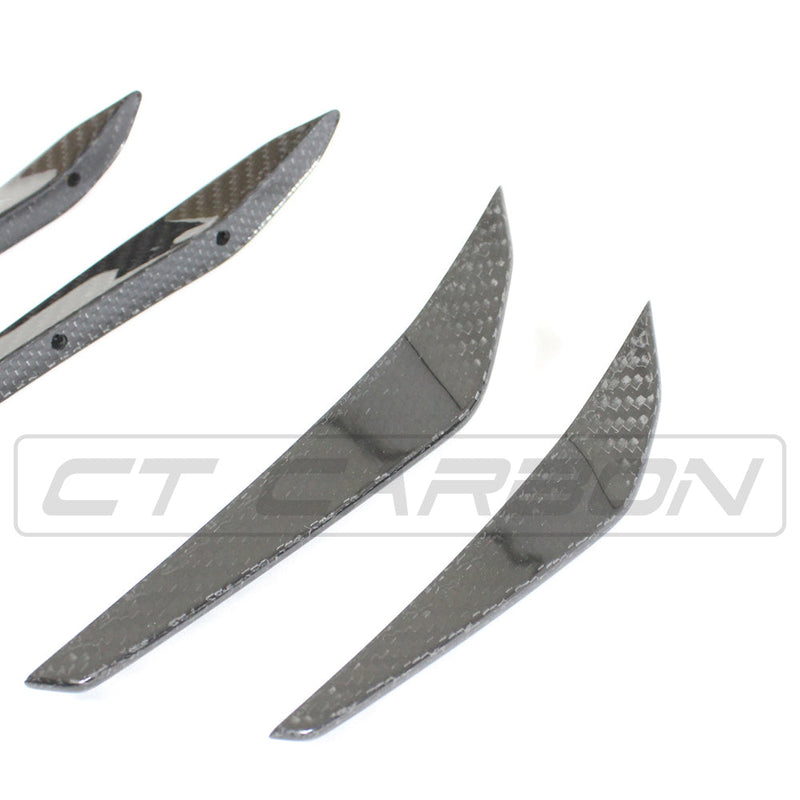 Load image into Gallery viewer, BMW M3/M4 (G80 G82 G83) CARBON FIBRE FRONT BUMPER CANARDS
