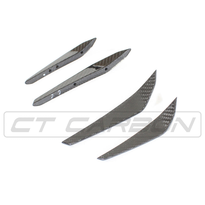 Load image into Gallery viewer, BMW M3/M4 (G80 G82 G83) CARBON FIBRE FRONT BUMPER CANARDS
