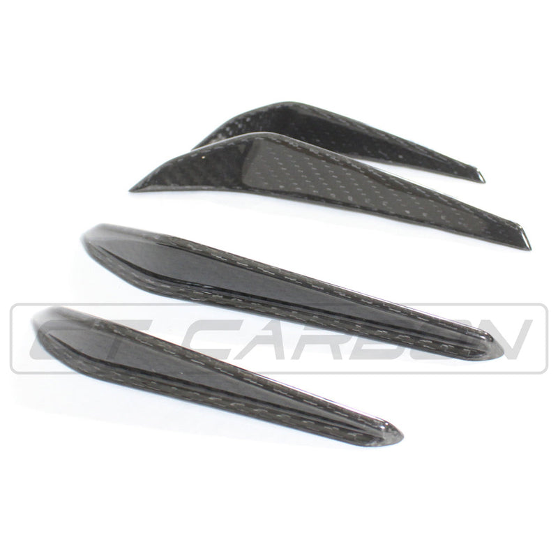 Load image into Gallery viewer, BMW M3/M4 (G80 G82 G83) CARBON FIBRE FRONT BUMPER CANARDS
