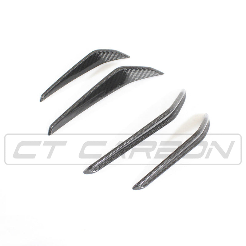 Load image into Gallery viewer, BMW M3/M4 (G80 G82 G83) CARBON FIBRE FRONT BUMPER CANARDS
