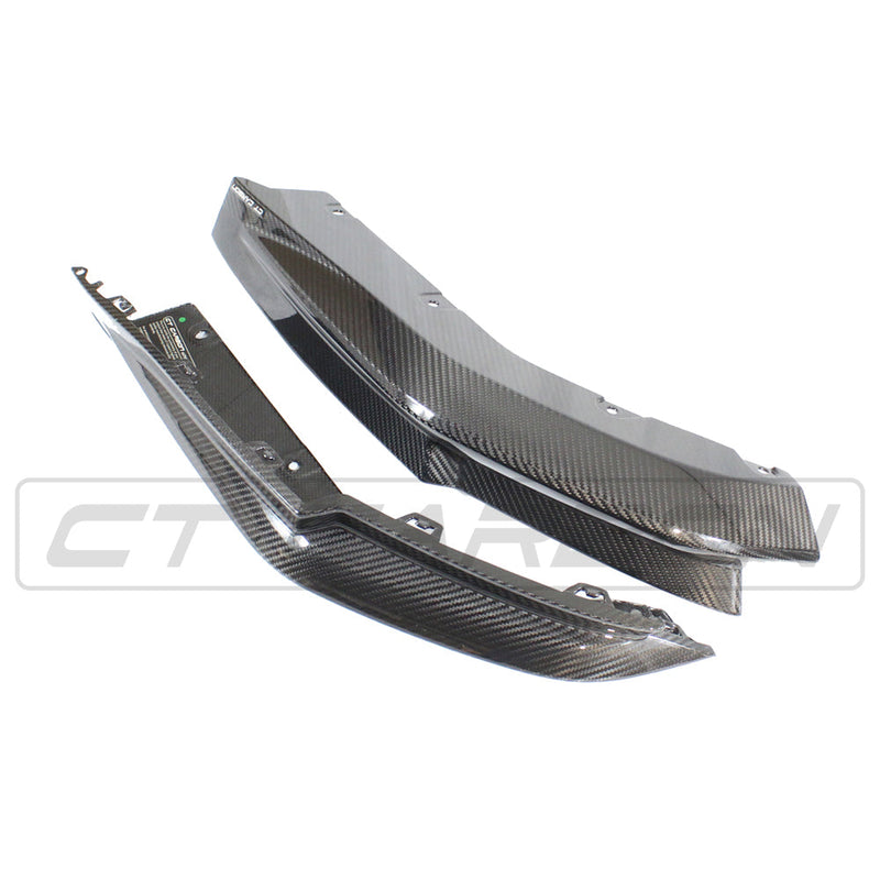 Load image into Gallery viewer, BMW M3 G80 CARBON FIBRE REAR BUMPER CORNERS - OEM STYLE
